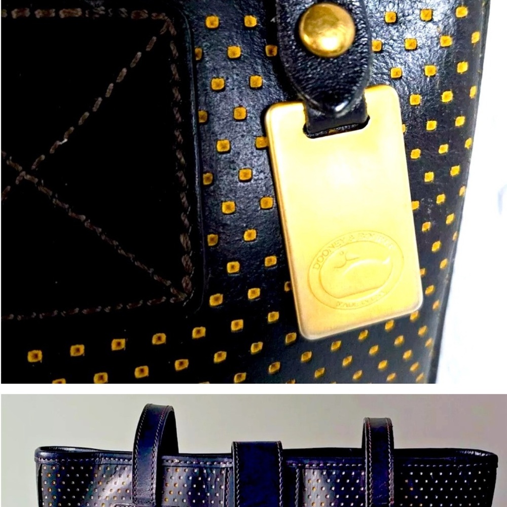 Vintage Dooney and Bourke Cabrio Ltd Edition Bucket Bag w Gold Plated Hangtag